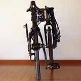 Mu SLX�̐܂肽���ݎp�B�h���C�u�g���C���ɑ΂��Đ��ʂ��猩���Ƃ���B