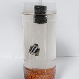 4.吸水孔を水に入れる